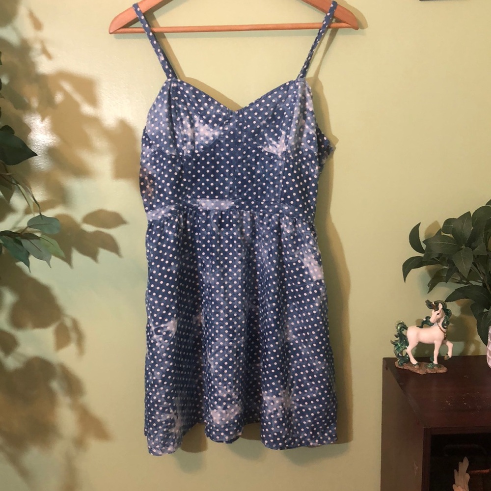 Dot’s Denim Acid Wash Dress